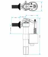 Skylo Bottom Entry Toilet Cistern Fill Valve (3/8" UK) - PP0020/A - Viva Sanitary