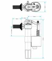 Skylo Bottom Entry Toilet Cistern Fill Valve (1/2" UK) Brass Thread - PP0020/B - Viva Sanitary