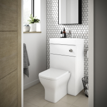 Athena Vault 2 in 1 WC & Gloss White Slimline Reduced Depth Vanity Unit