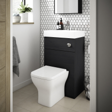 Nuie Athena Vault 2 in 1 WC & Gloss White Vanity Unit 500mm 