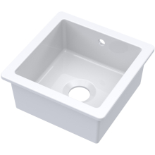NUIE Inset Single Bowl Kitchen Sink with Overflow 457 x 457 x 203mm