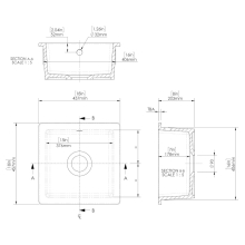 NUIE Counter Top Sink 1.5 Bowl 1010 x 525mm