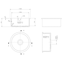 NUIE Counter Top Sink Single Bowl 1010 x 525mm