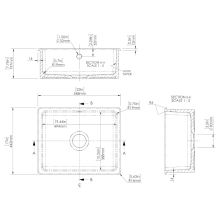 NUIE Black Inset Round Single Bowl Kitchen Sink with Overflow & Central Waste 460 x 191mm