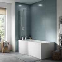 Nuie 1700 x 700 P Shower Bath - Package Deal