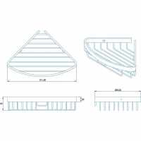 Croydex Premium Shower Caddy - 80 x 300 x 141mm - Rust Free