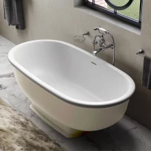 Bampton Cian Solid Surface Freestanding Bath, 1555 x 740 By BC Designs 