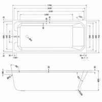 Burlington Arundel 1700 x 750mm Traditional Single Ended Bath