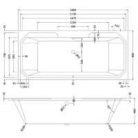 Tissino Lorenzo 1700 x 750mm Double Ended Bath