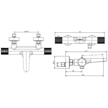 Nuie Revolution Bath Filler Matt Black - CLEARANCE