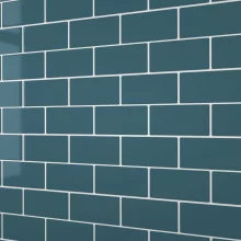 Light Grey Small Flat Metro Reco PVC Tile Wall Panels