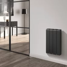 Reina Ines 1500 x 22mm Matt Black Bathroom Electric Radiator