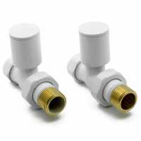 Reina Portland Straight Radiator Valves - White - VLV-PRT/SW