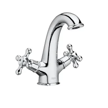 Roca Victoria Plus Chrome Smooth Body Basin Mixer & Waste