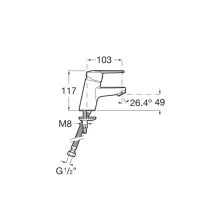 Roca Escuadra Chrome Tall Basin Mixer Tap
