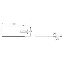 Roca Terran-N Superslim StoneX 1200 x 800mm Coffee Shower Tray