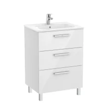 Roca Victoria 800mm 2 Drawer Vanity Unit & Basin - Gloss White