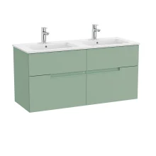 Roca Victoria-N 1200mm Sage Green 4 Drawer Vanity Unit & Double Basin