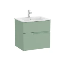 Roca Victoria-N 600mm Sage Green 2 Drawer Vanity Unit & Basin