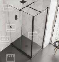 Aquaglass+ Sphere 800x800mm One Door Black Glass Quadrant Shower Enclosure