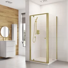 Haven6 Brushed Brass 760mm Pivot Shower Door