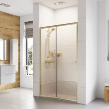 Haven6 Brushed Brass 1100mm Sliding Shower Door