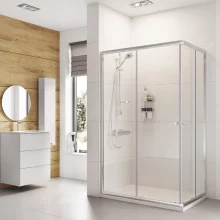 Kudos Divera 700mm x 700mm Chrome Sliding Corner Entry Shower Door