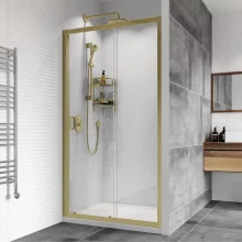 Roman Haven8 Brushed Brass 1000mm Sliding Shower Door
