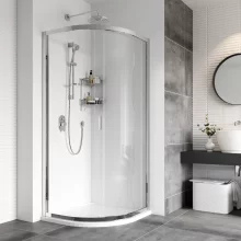 Roman Haven8 Chrome 800mm One Door Quadrant Shower Enclosure