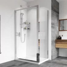 Roman Haven8 Brushed Brass 1200mm Sliding Shower Door