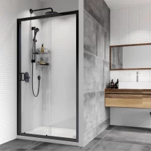 Roman Haven8 Matt Black 900mm Bi-Fold Shower Door
