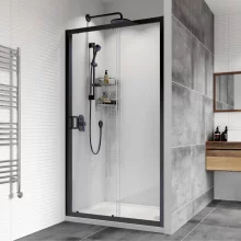Roman Haven8 Matt Black 1000mm Sliding Shower Door