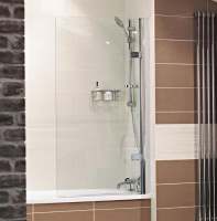 Roman Showers Lumin8 Framless Hinged Bath Screen V8BL13S