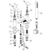 RAK Washington Exposed Thermostatic Shower Column with Fixed Head and Bath Spout