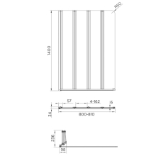 Aqualavo 900 x 900mm White Gloss Effect Quadrant Shower Tray