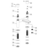 RAK Washington Traditional 2 Hole Bath Filler