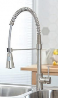 Scudo Rycka Spring Pull-Out Kitchen Mixer Tap - Brushed Nickel 