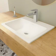 Artize VIC White 600mm Rectangular Inset Basin With Three Tap Hole