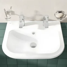 VitrA S20 Semi-Recessed Basin 550mm Single Tap Hole