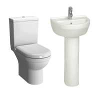 VitrA S50 Round 4 Piece Toilet & Basin Set