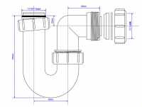 McAlpine SA10 Tubular Swivel 'P' Trap - 1 1/4" / 32mm