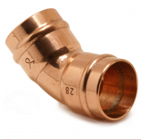 15mm - 135 degree elbow - Single -  Copper Solder Ring