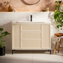 Scudo Bota 600 Stone Fluted Freestanding Vanity Unit