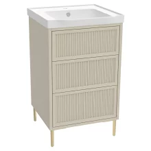Scudo Bota 600 Stone Fluted Freestanding Vanity Unit