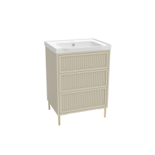 Scudo Bota 600 Stone Fluted Freestanding Vanity Unit