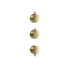 Scudo Brushed Brass Concealed Knurled Handle 3 Pack