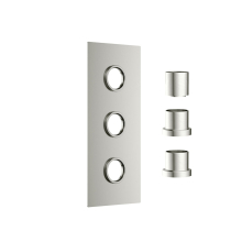 Scudo Brushed Nickel Triple Concealed Plate with Sleeves