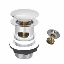Scudo Chrome Easy Clean Round Slotted Sprung Basin Waste