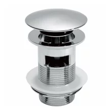 Scudo Round Chrome Dome Slotted Sprung Basin Waste