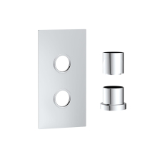 Scudo Chrome Single Concealed Plate with Sleeves